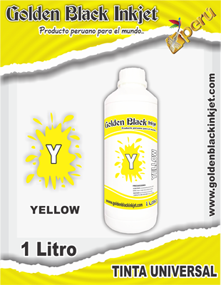 Frasco de 1 Litro de Tinta YELLOW para Recarga de Cartuchos HP, Canon, Lexmark